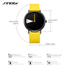 Stylish Watch with Yellow Leather